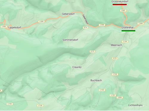 <p>Oberhalb des Schloss Wespenstein, idyllisch gelegen inmitten von Wiesen und Wäldern befindet sich der Ortsteil Großneundorf. Geprägt wird der Ort von&nbsp;der imposanten Barock-Kirche mit ihrer Fincke-Orgel.</p>